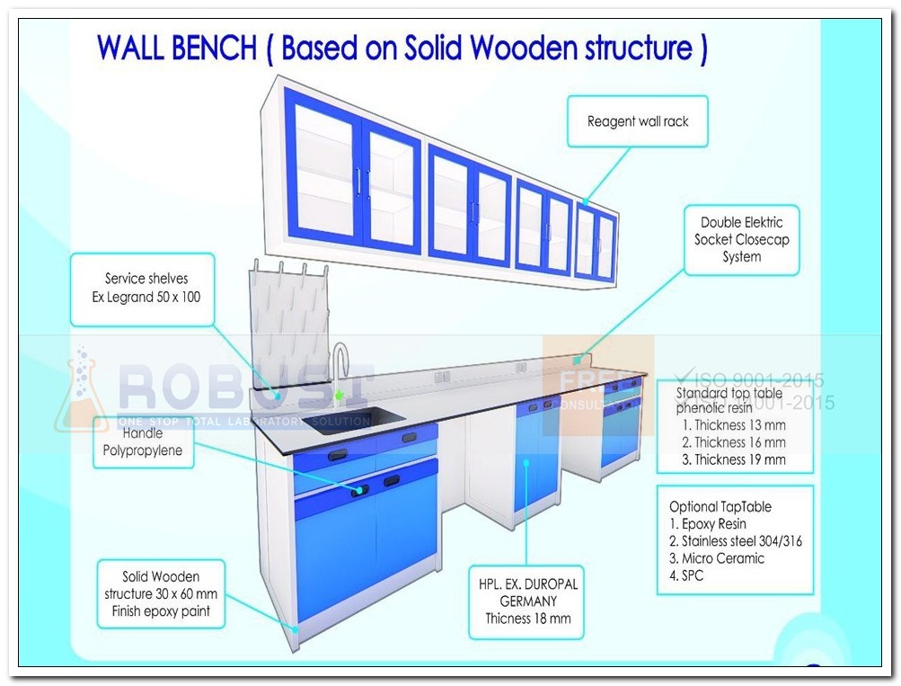wall bench wooden structure